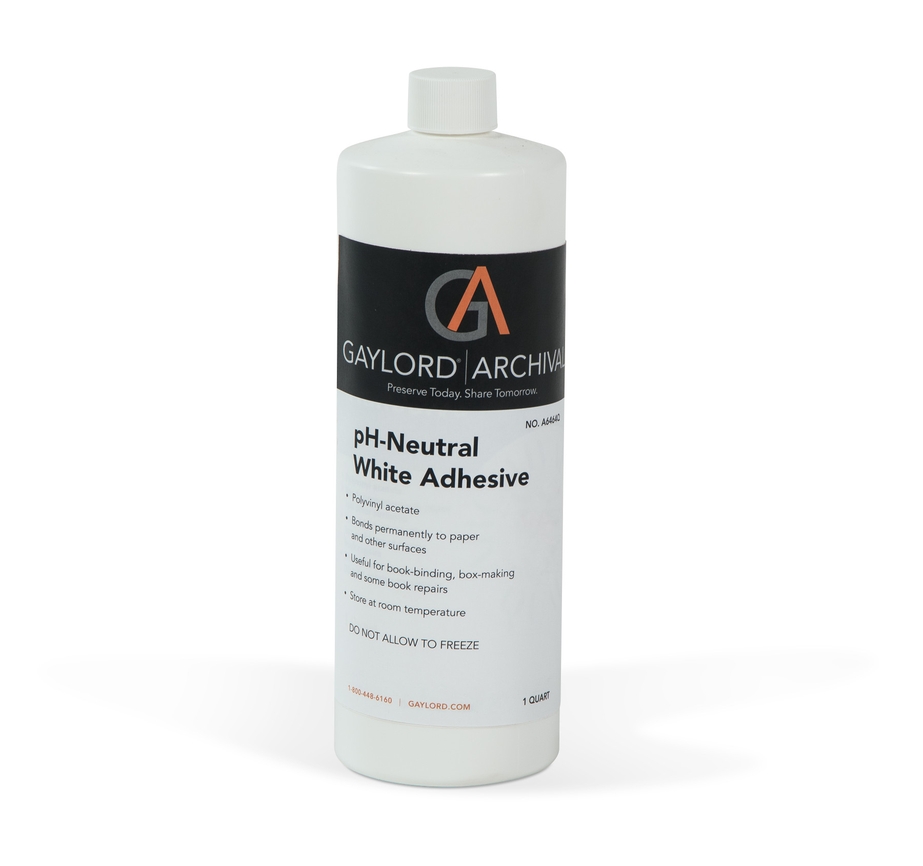 Gaylord Archival® White pH Neutral Adhesive (1 qt.)