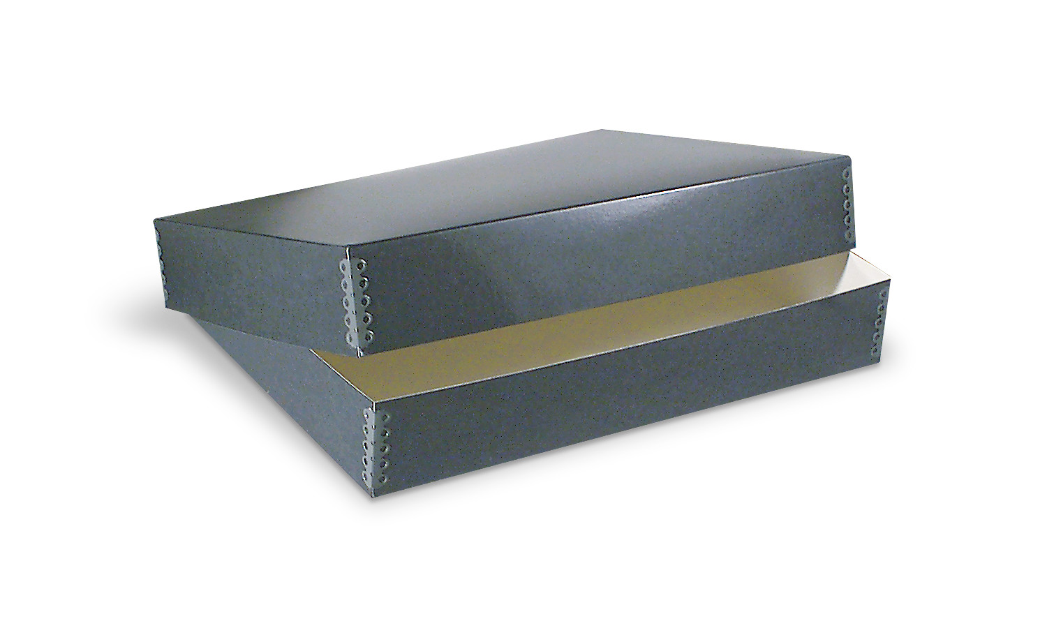 Gaylord Archival® DocuDry Blue/Grey Barrier Board Newspaper Box</br></br><font color="#2f94ba">40% off while supplies last!</br>Priced as marked. No code needed.</font color>