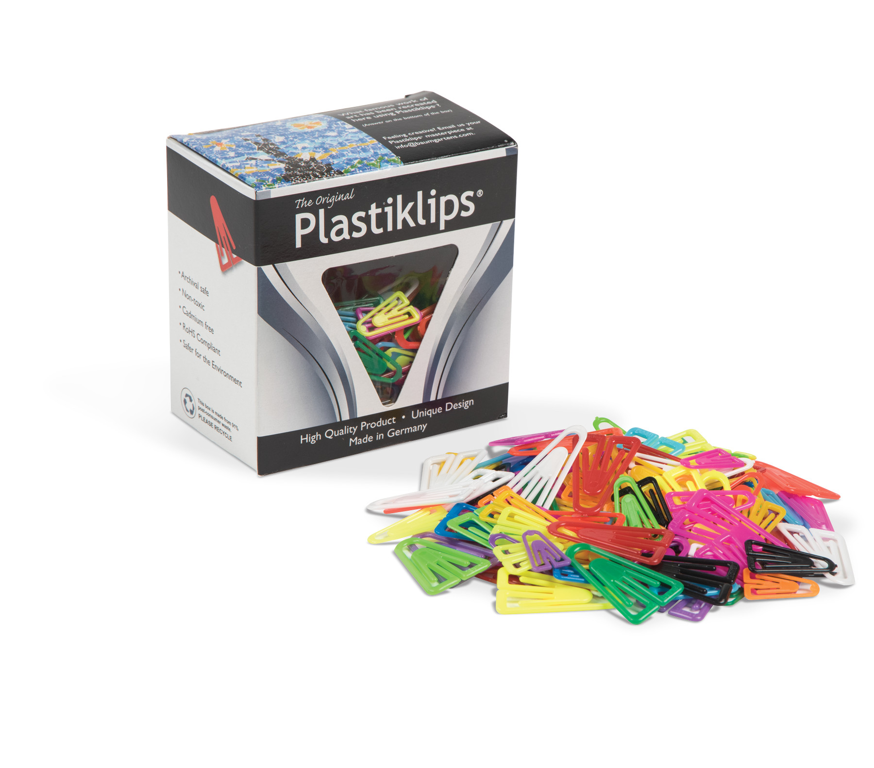 Plastiklips® Mixed Plastic Paper Clips (315-Pack)