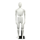 Shown with additional accessories; oval head, hands, thighs and feet/legs.