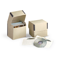 Gaylord Archival&#174; Tan Barrier Board Flip-Top CD Box