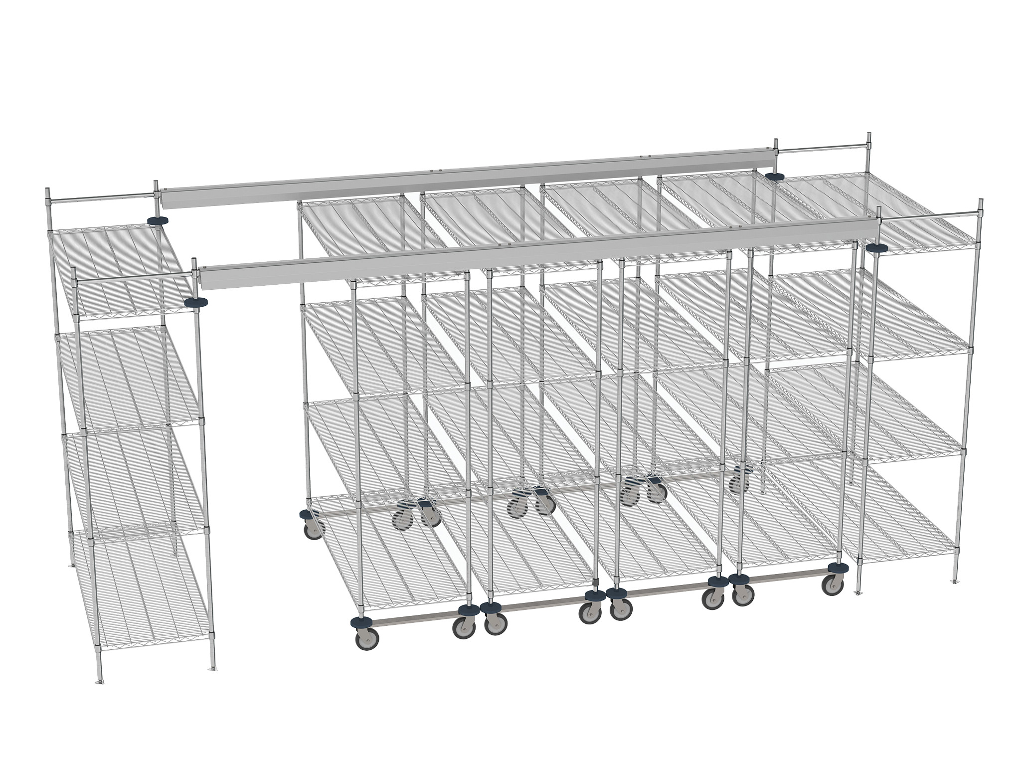 Metro Overhead Track High-Density Shelving System for 14 ft. Spaces