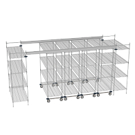 Overhead Track High-Density Shelving System for 16 ft. Spaces