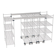 Overhead Track High-Density Shelving System for 12 ft. Spaces