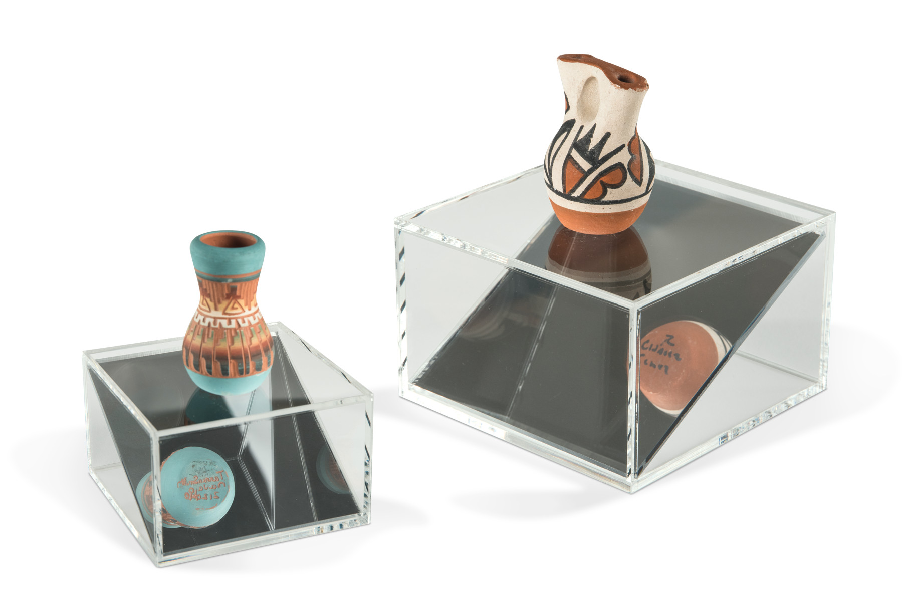 Acrylic Angled Mirror Riser