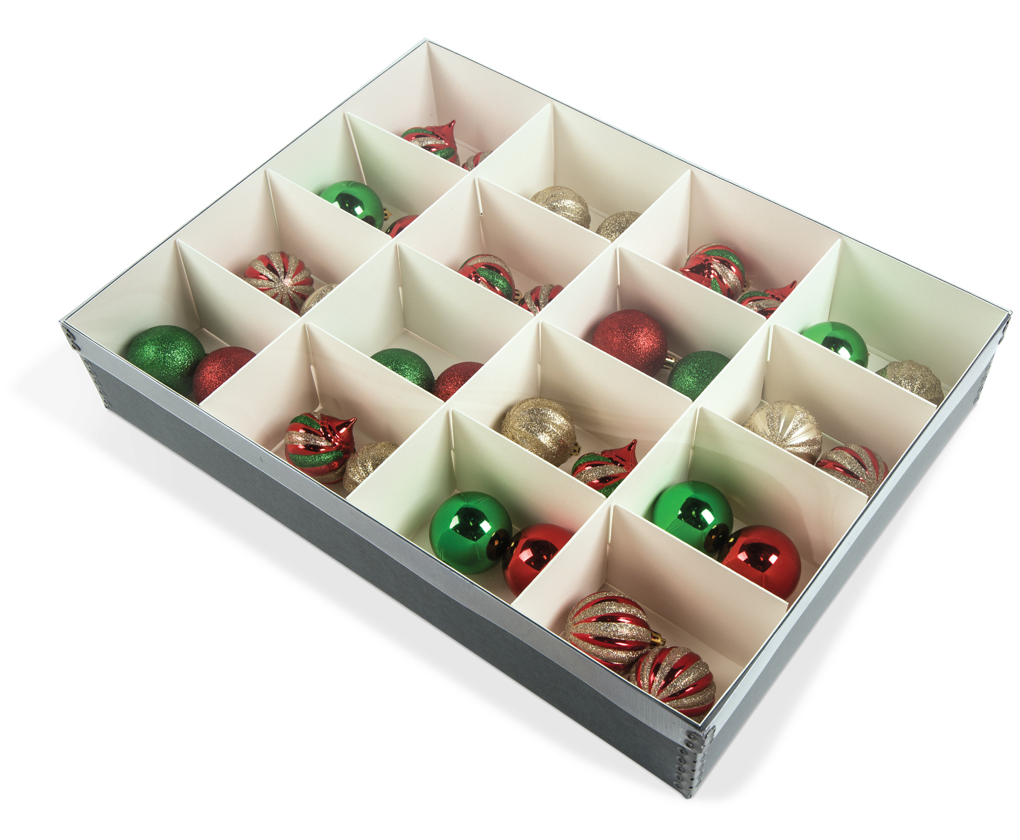 Gaylord Archival® Clear Lid 16-Compartment Ornament Box