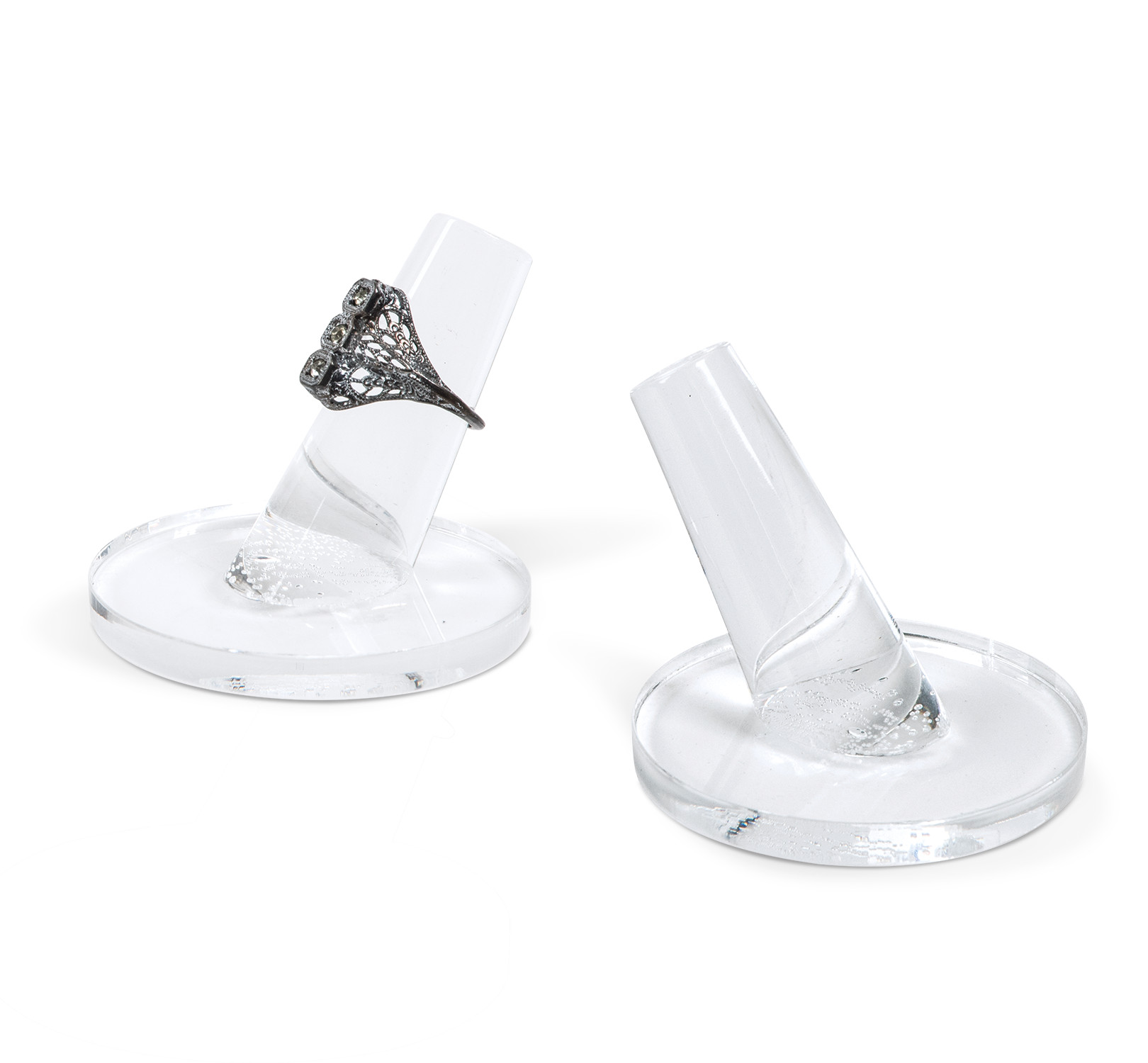 Acrylic Ring Stands with Round Base (5-Pack)
