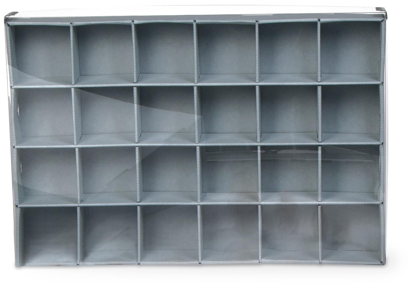 Gaylord Archival® E-flute Clear Lid 24-Capacity Multi-Divider Box