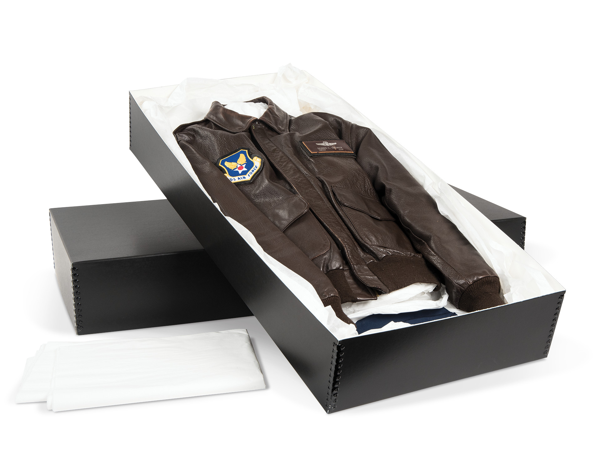 Gaylord Archival® Black Barrier Board Textile Box with Tissue