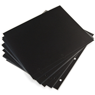 9 1/2 x 11 1/2" 3-Hole Punched Mounting Pages with Protectors (25-Pack)