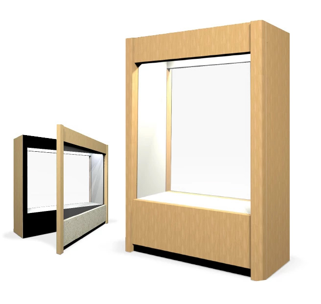 Gaylord Archival® Sierra Whitney Double-Sided Glass Gallery Case