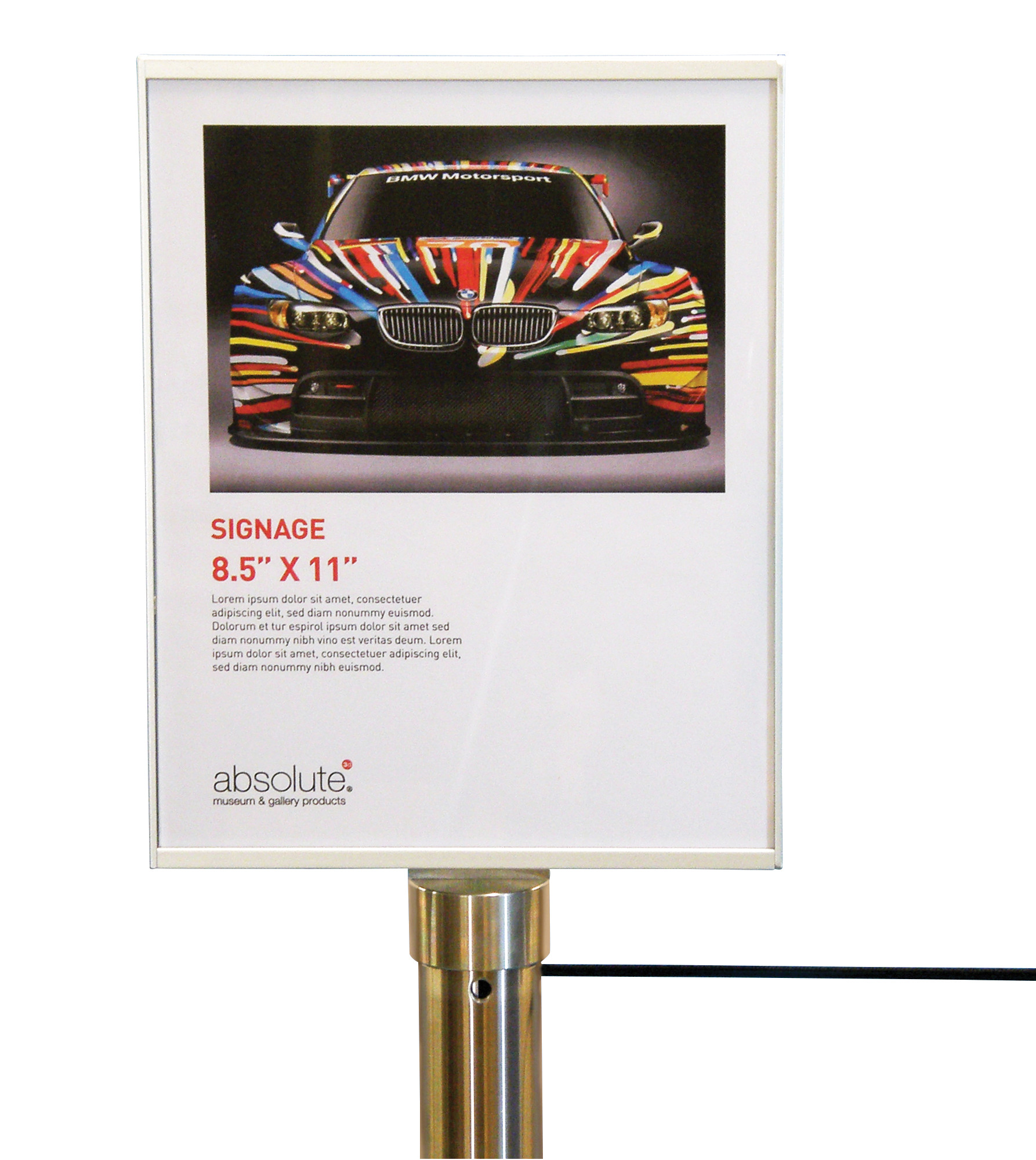 Signage Plate for Q-Cord Retractable Cord Museum Barriers