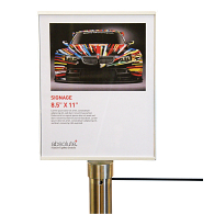 Signage Plate for Q-Cord&#153; Retractable Cord Museum Barriers