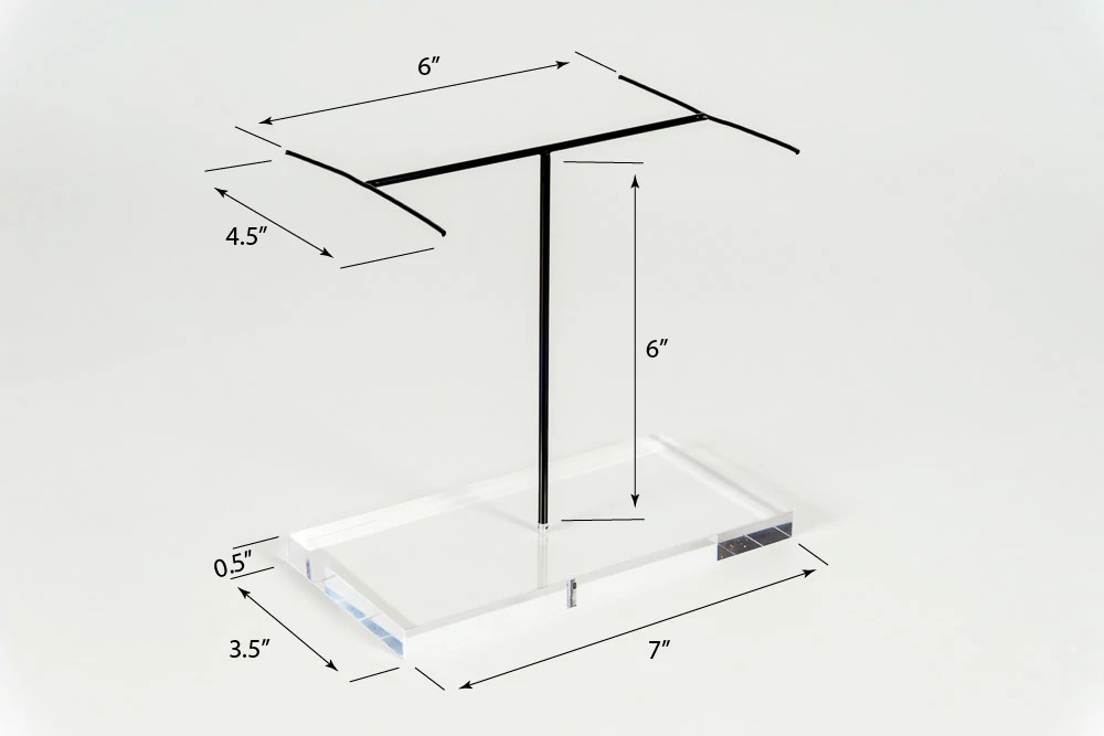 Clear Acrylic Base Metal H-Arm Armature Holder