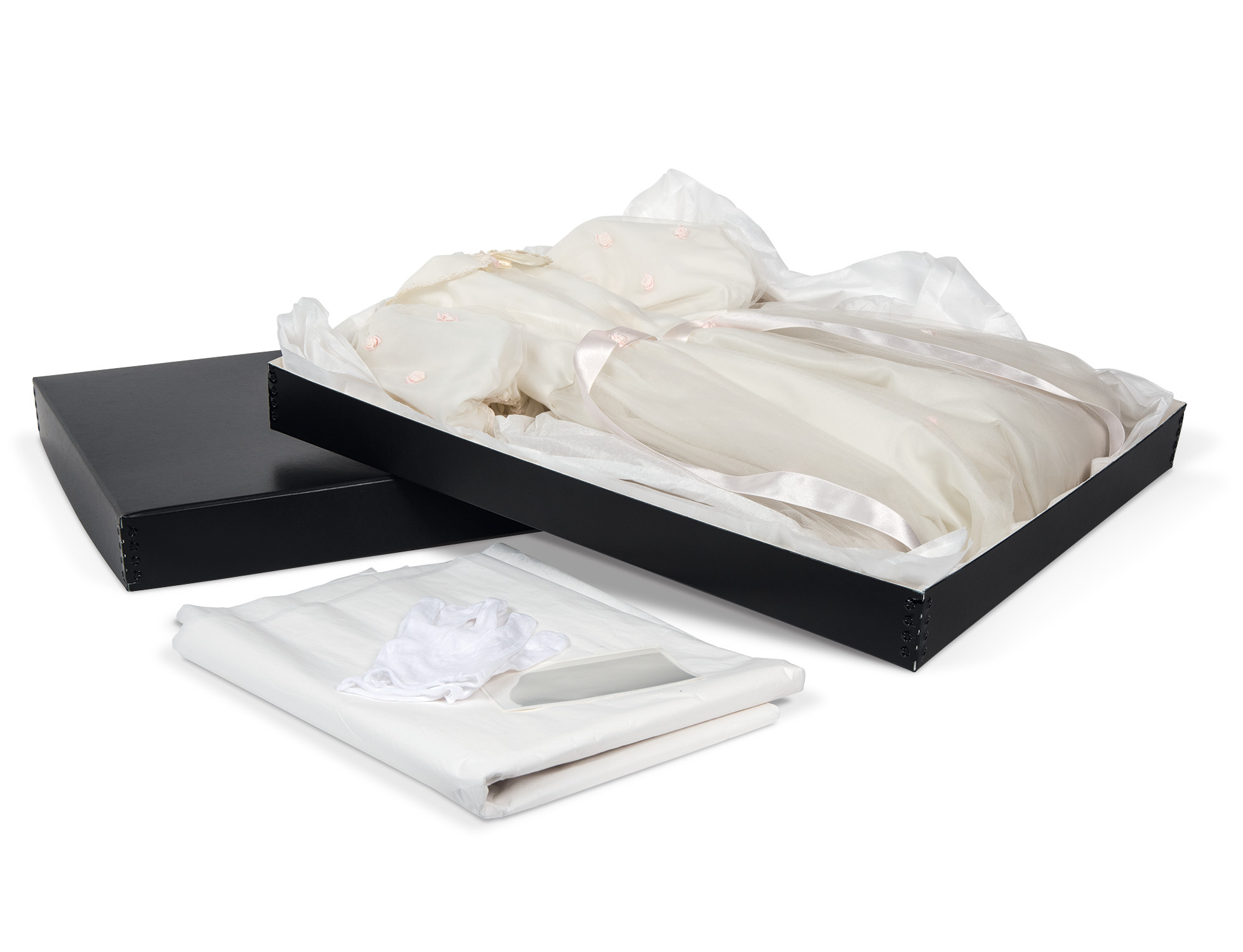 Gaylord Archival® Black Barrier Board Children's Clothing Preservation Kit