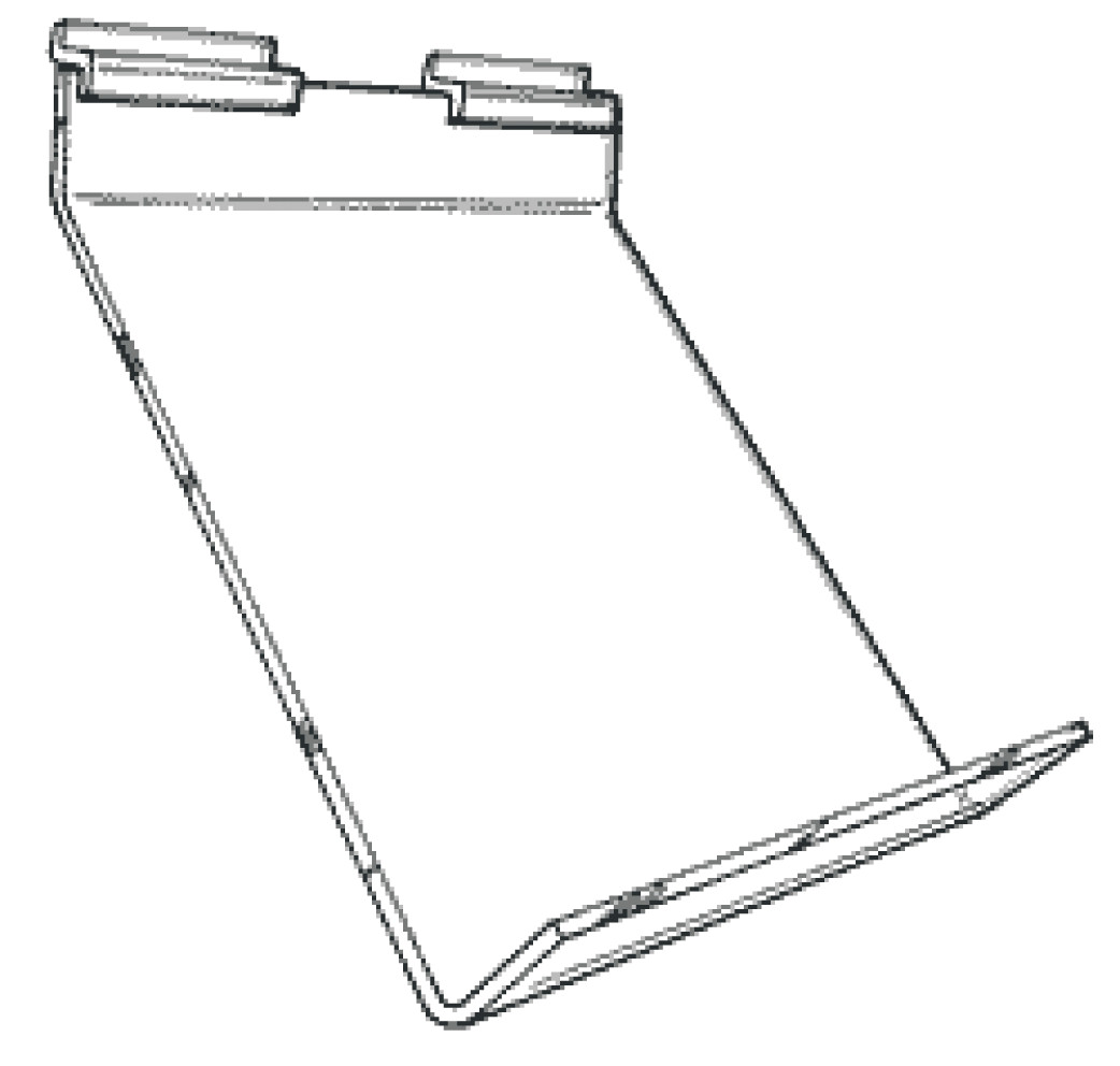 Acrylic Angled Slatwall Shelf