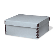 Gaylord Archival&#174; Blue E-flute Shallow Lid Box with Metal Edges