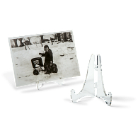 Acrylic Miniature Hinged Display Easels (12-Pack)