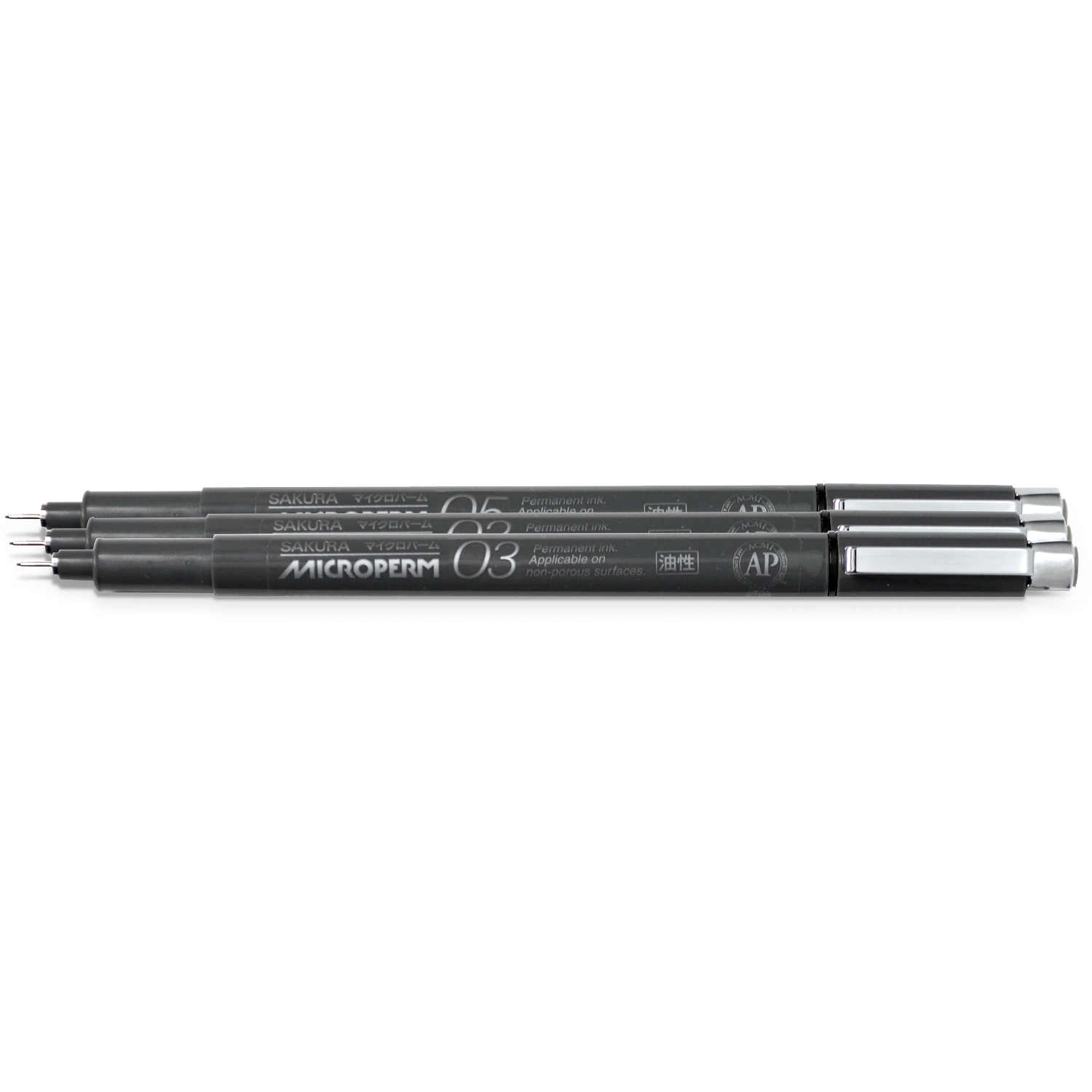 SAKURA Microperm Ultra Fine Point Pens Black Ink 3 Pack 