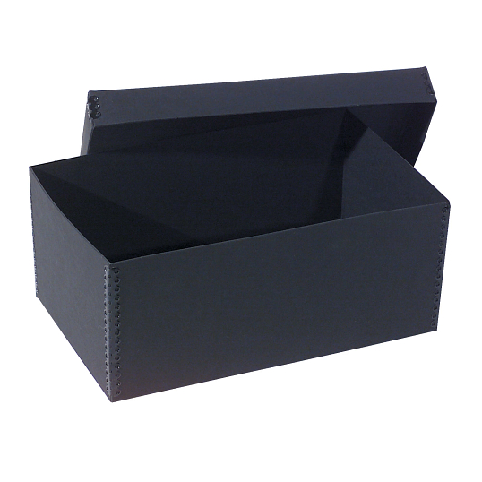 Gaylord Archival&#174; Black Barrier Board Photo & Print Box with Black Metal Edges