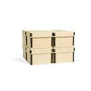 4 3/4H x 5 1/2W x 6 3/4L - Fits 8 (2 levels of 4) in 1 Record Storage Carton. Shown in Light Tan. All boxes sold separately.
