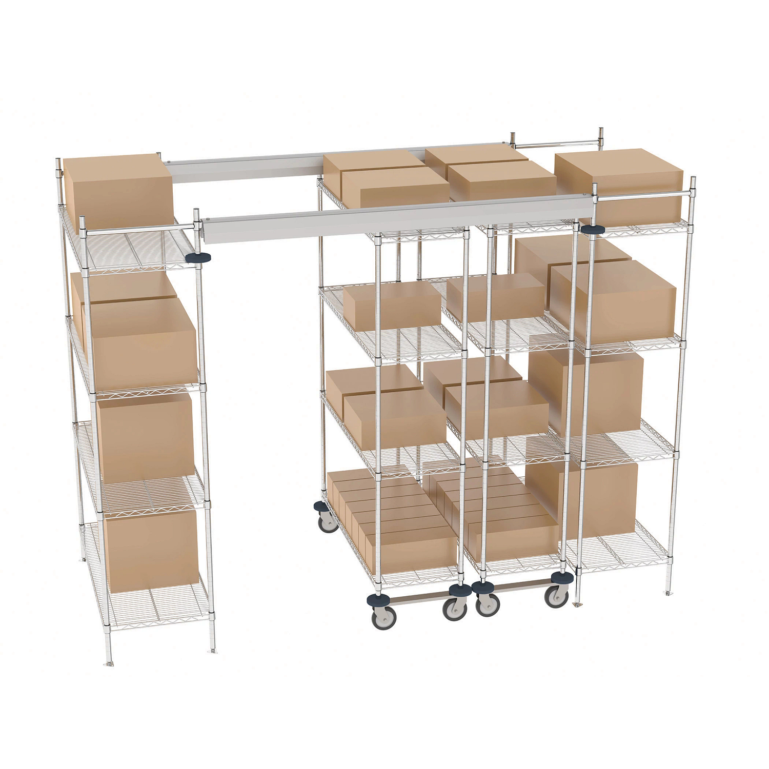 Metro Overhead Track High-Density Shelving System for 10 ft. Spaces ...