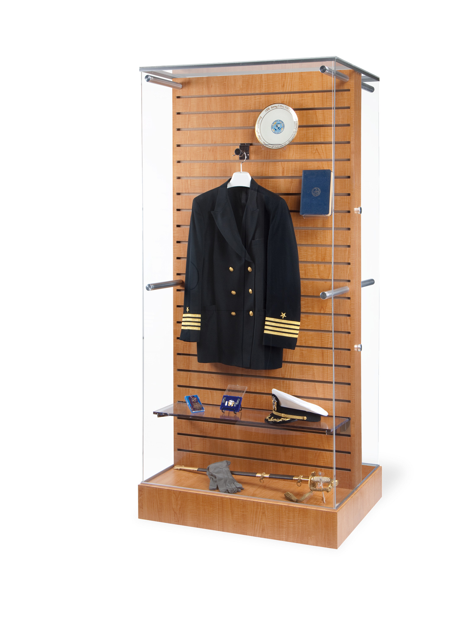 Gaylord Archival® Rollie Freestanding Double-Sided Mobile Exhibit Case