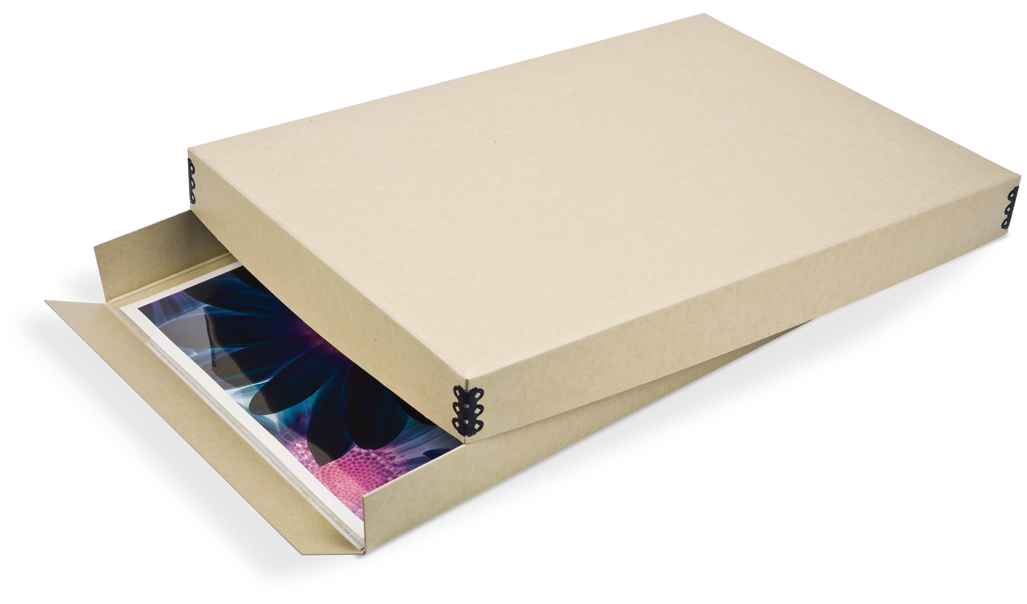 Gaylord Archival® Tan Barrier Board Drop-Front Digital Print Box