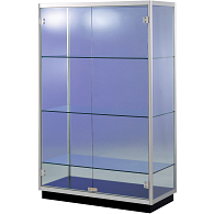 Peter Pepper Products PepperMint&#174; Circular Profile Exhibit Case with Aluminum Top and 2 Doors