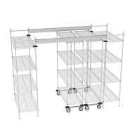 Overhead Track High-Density Shelving System for 10 ft. Spaces