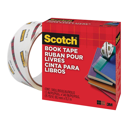 Nastro Riparazione Libri Scotch – 8 Rotoli Da 15 Yard, Trasparente, Resistente, Per Rilegature