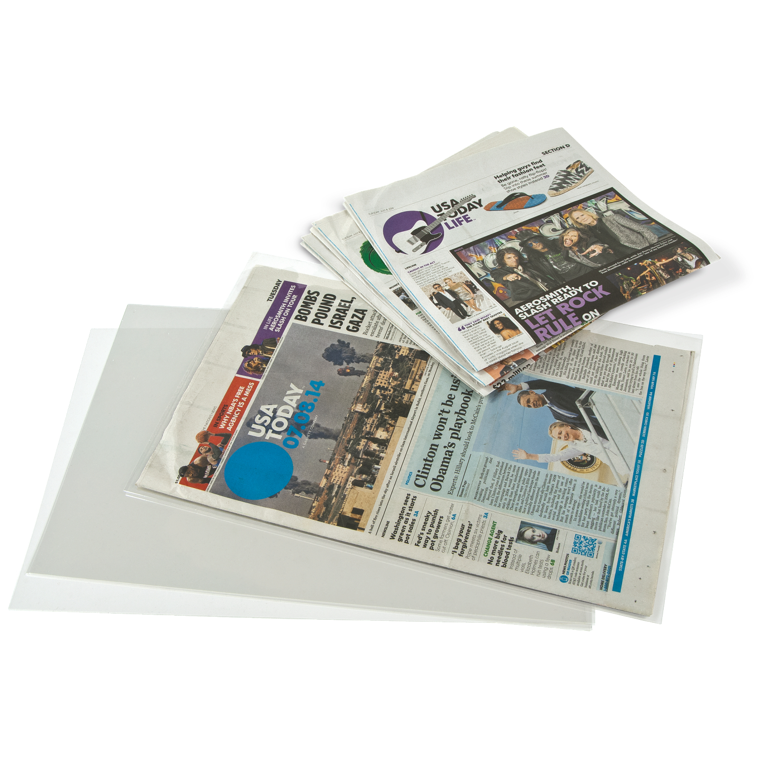 Plastic Folder Sleeves - Clear Tabloid Sleeves