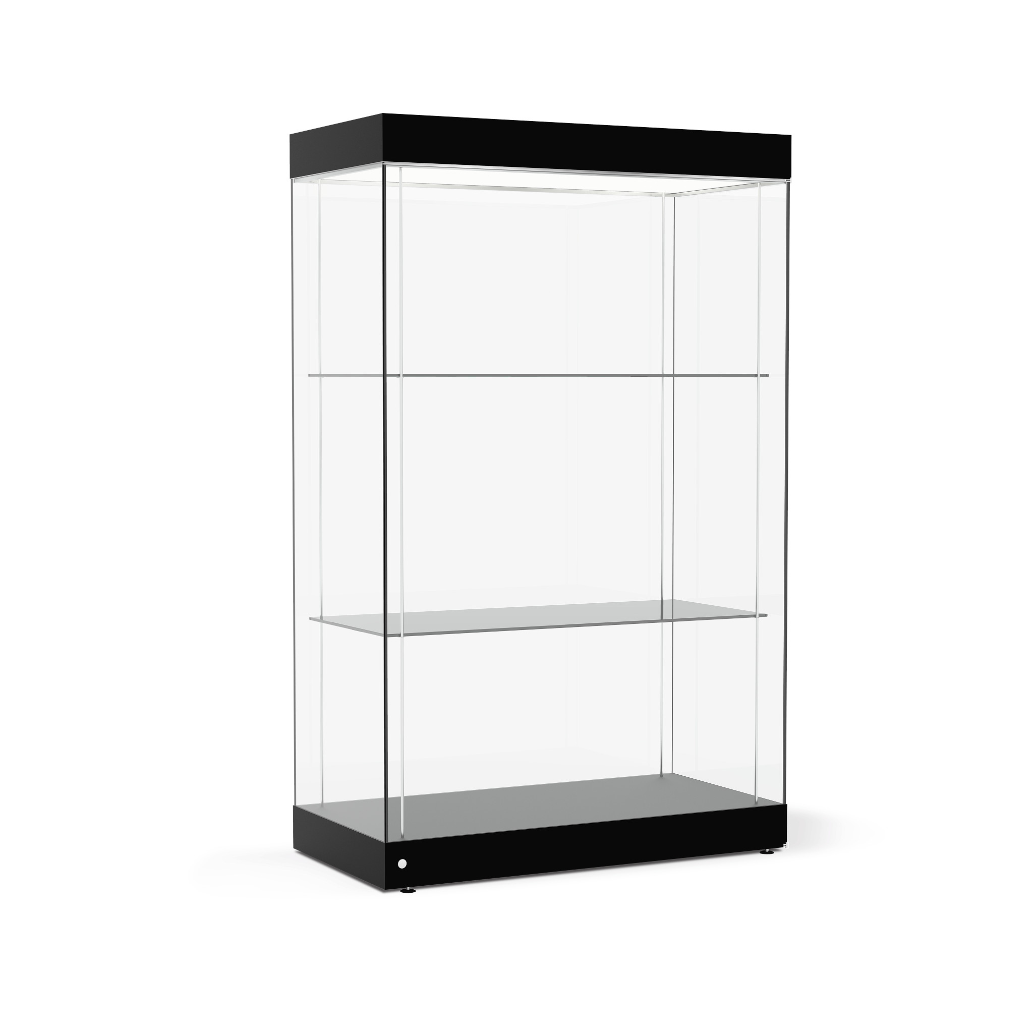 Gaylord Archival® Curator Gallery Floor-Standing Wall Museum Case with LED Light Hood