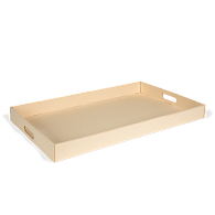 Gaylord Archival&#174; Light Tan B-flute Textile Box Tray