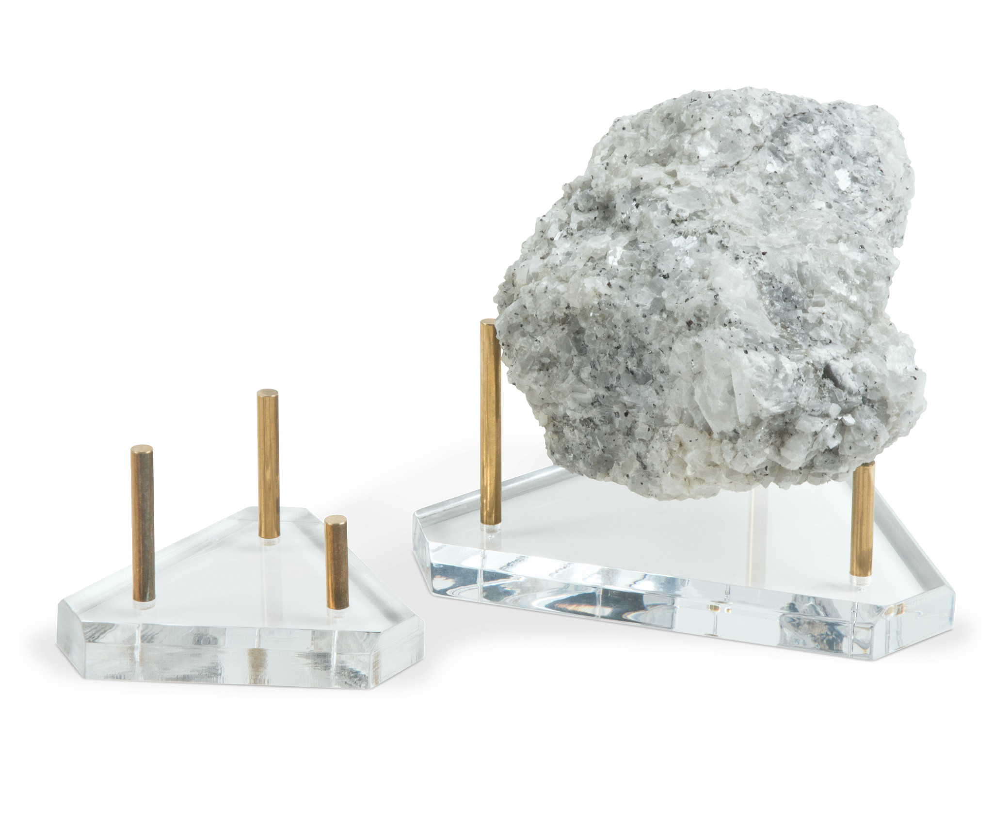 Brass & Acrylic Peg Triangle Display Base