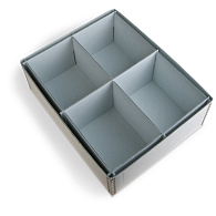 Gaylord Archival&#174; 4-Compartment Blue Artifact Tray