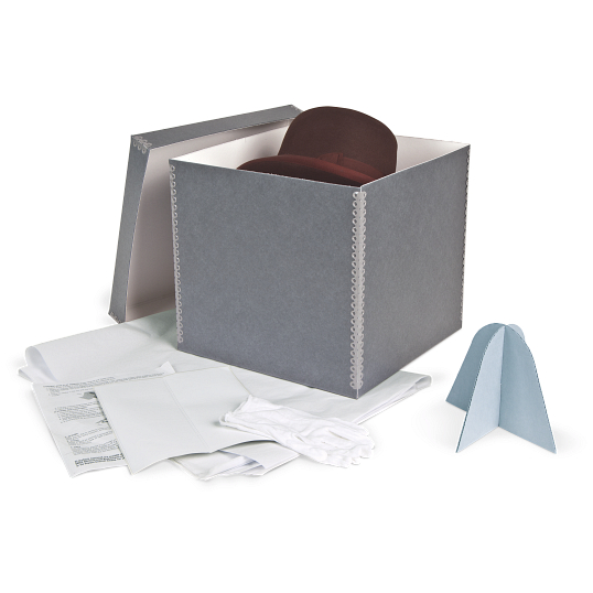Gaylord Archival&#174; Blue/Grey Barrier Board Shallow Lid Hat Preservation Kit