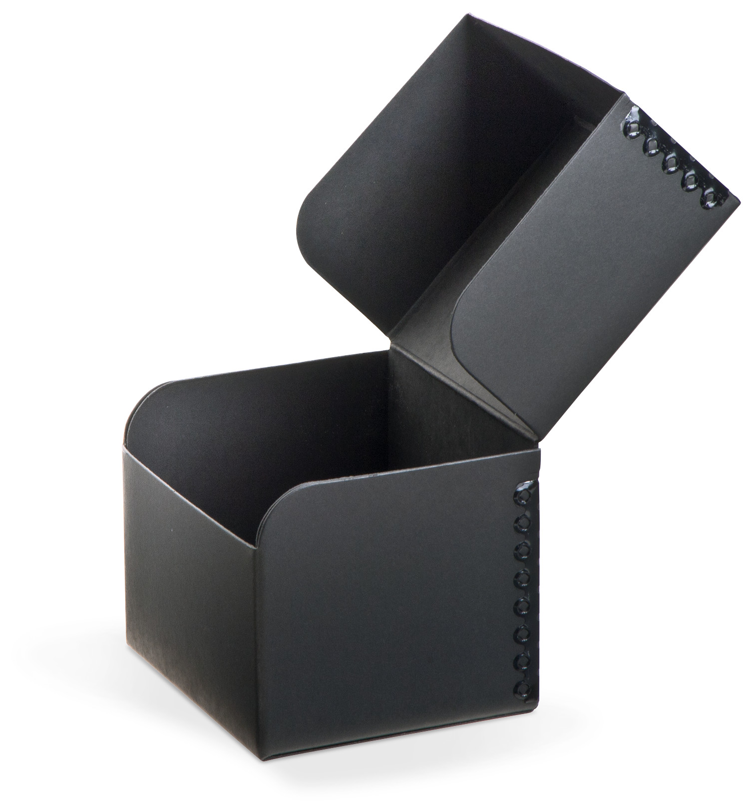 Gaylord Archival® Black Barrier Board Flip-Top Photo & Print Box with Black Metal Edges