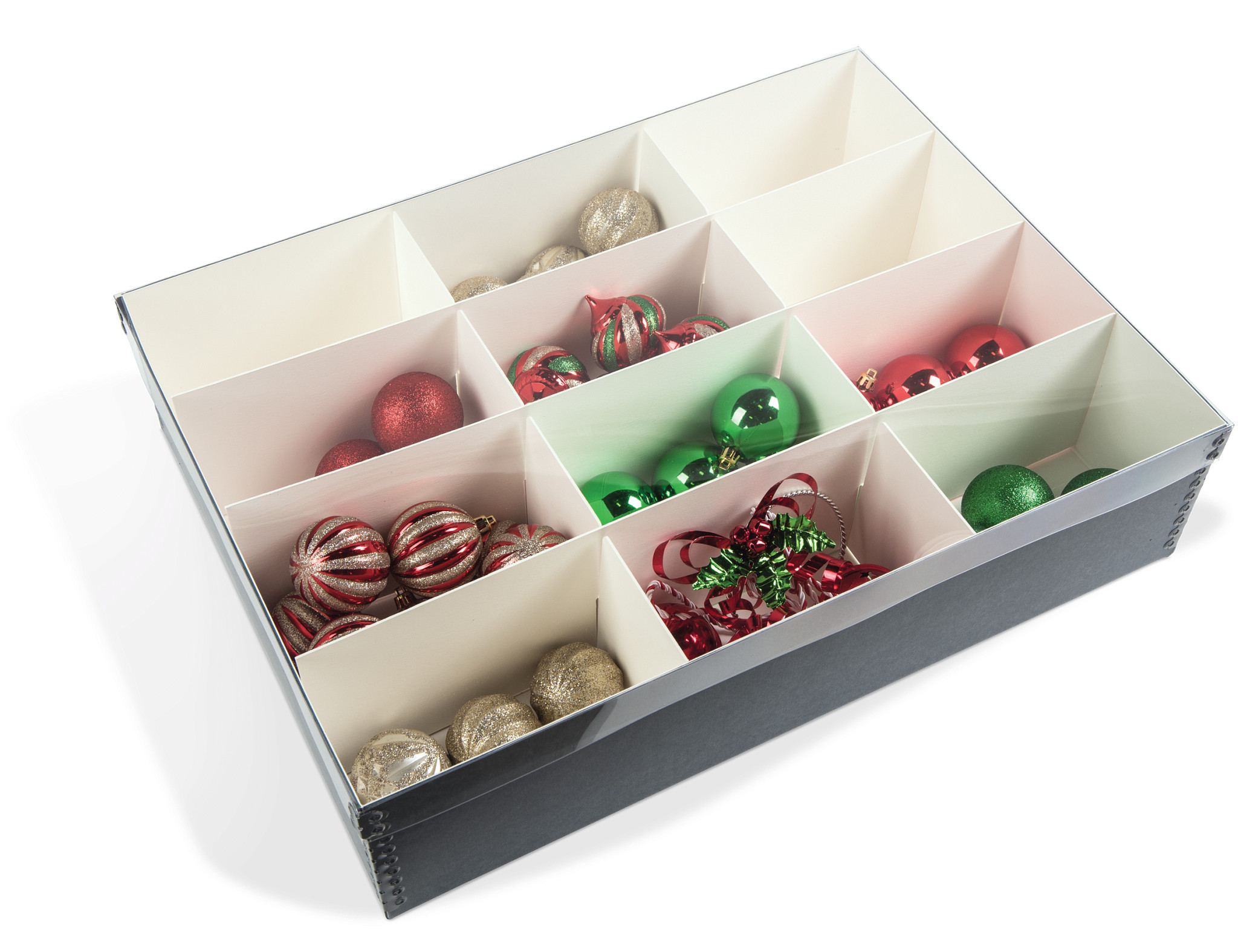 Gaylord Archival® Clear Lid 12-Compartment Ornament Box