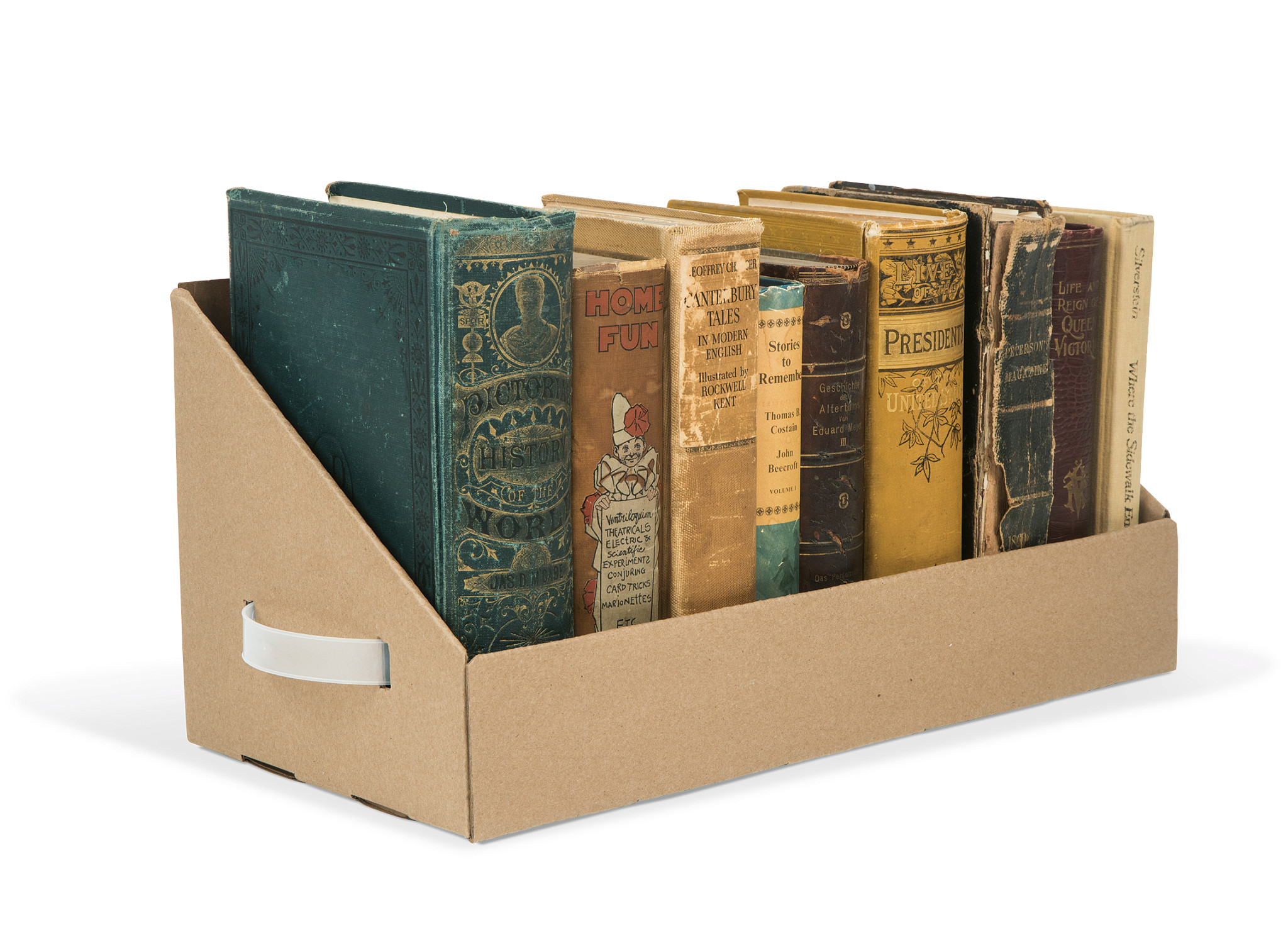 Gaylord Archival® Brown Kraft B-flute Book Tray with Handles