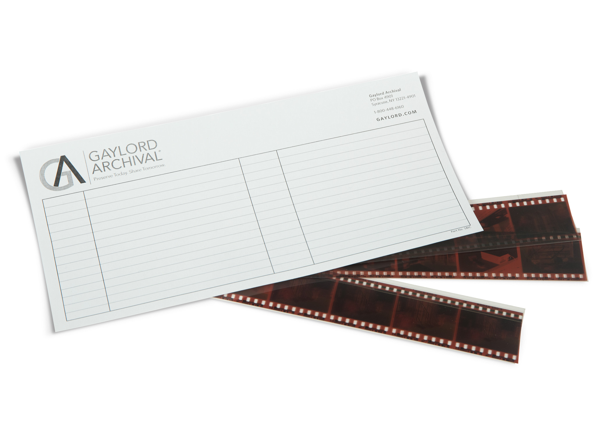 Gaylord Archival® Index Cards for Negative Storage System (10-Pack)