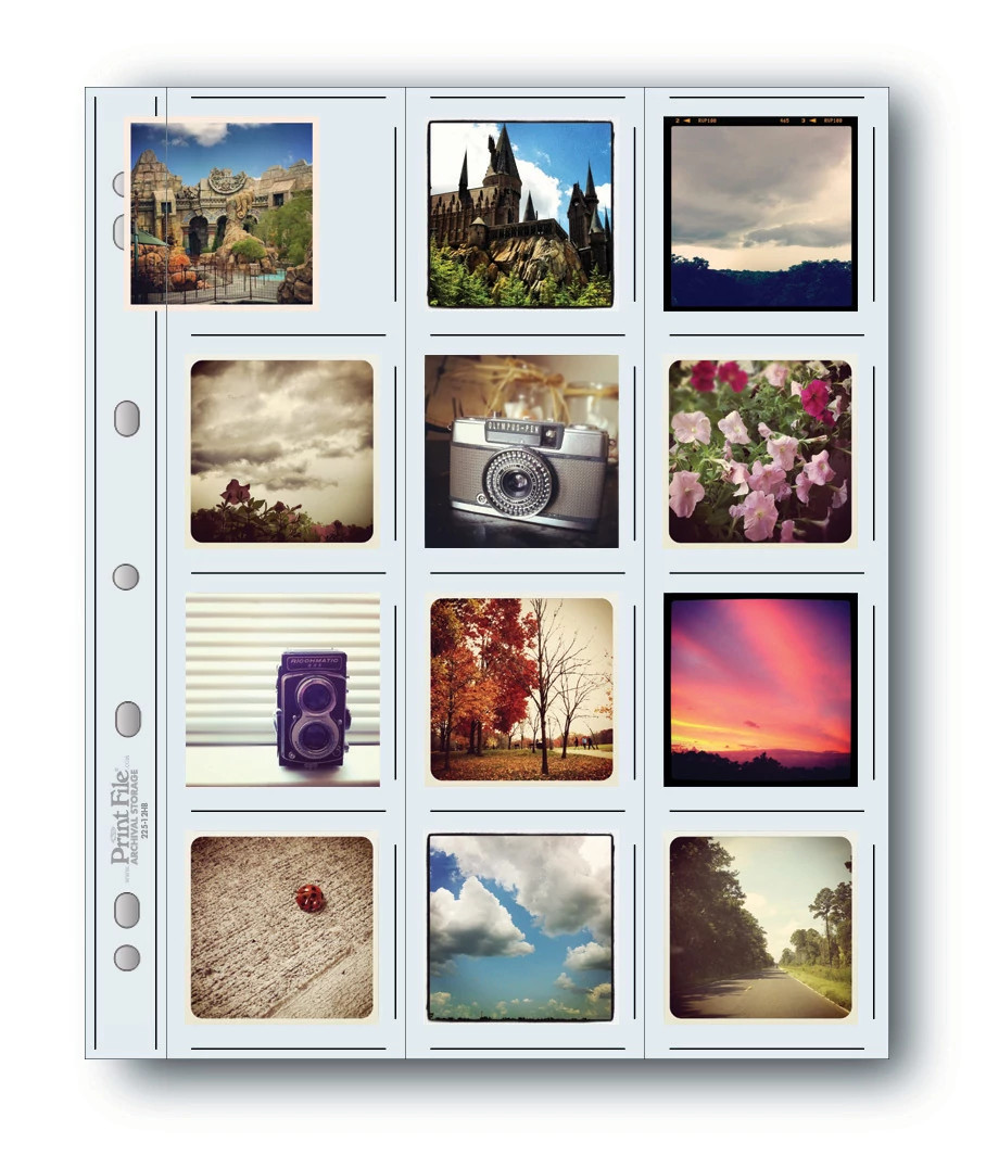 Print File® 4 mil Polypropylene 120mm Slide Pages (100-Pack)