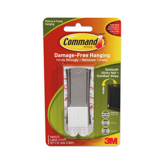Command&#153; Sawtooth Sticky Nail Hanger