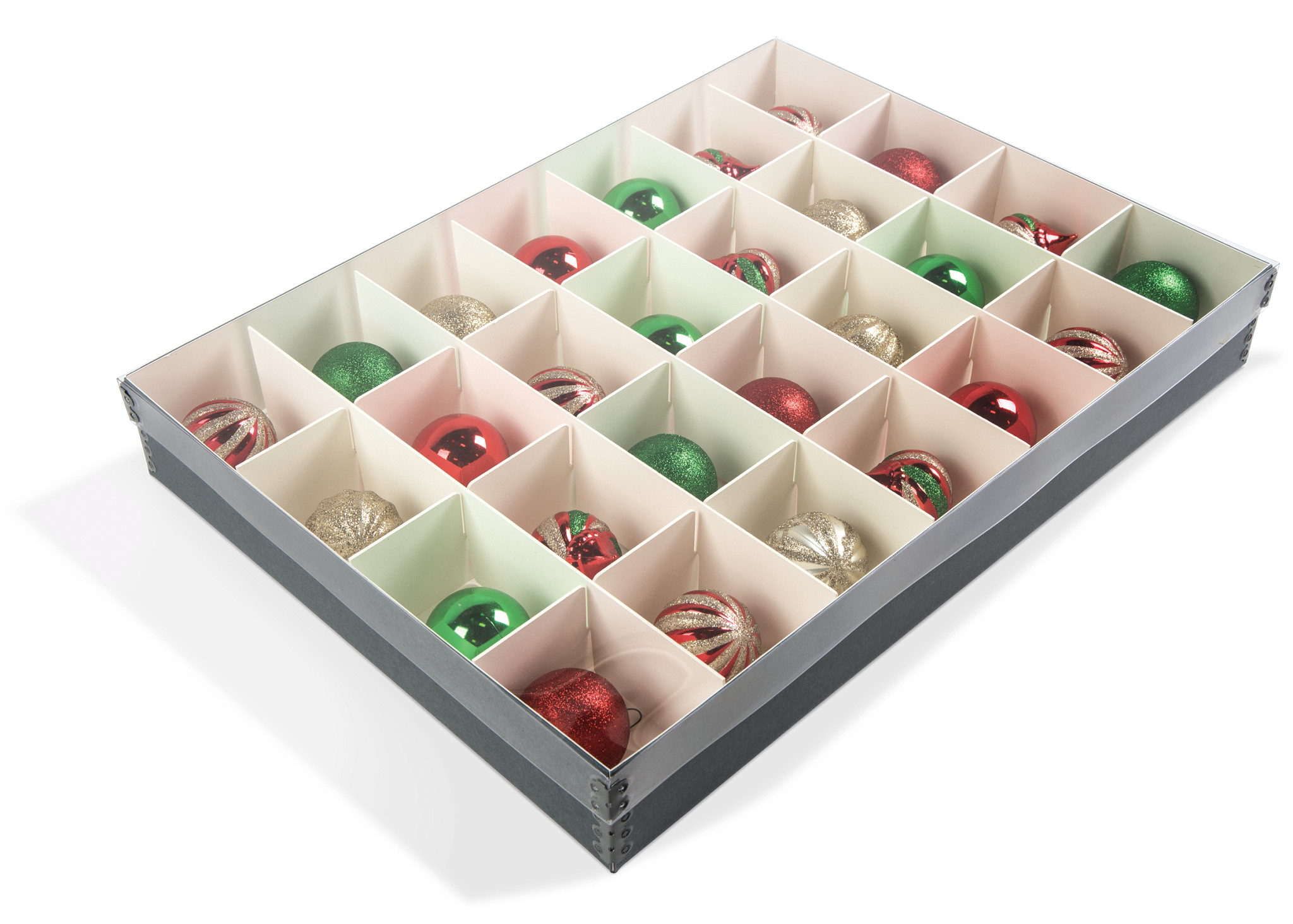 Gaylord Archival® Clear Lid 28-Compartment Ornament Box