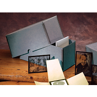 Gaylord Archival&#174; Blue/Grey Barrier Board Lantern Slide Storage Box