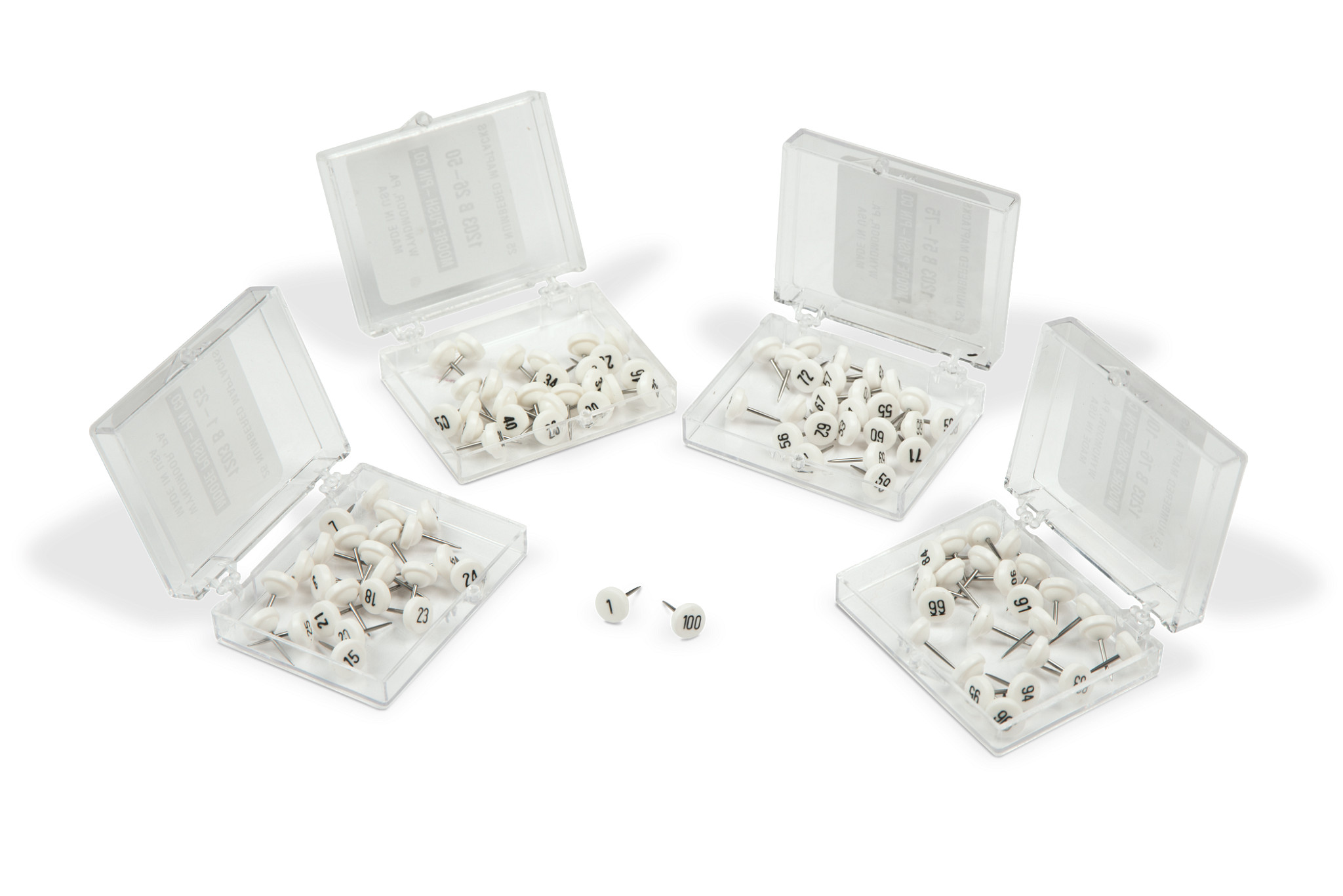 Numbered Push Pins