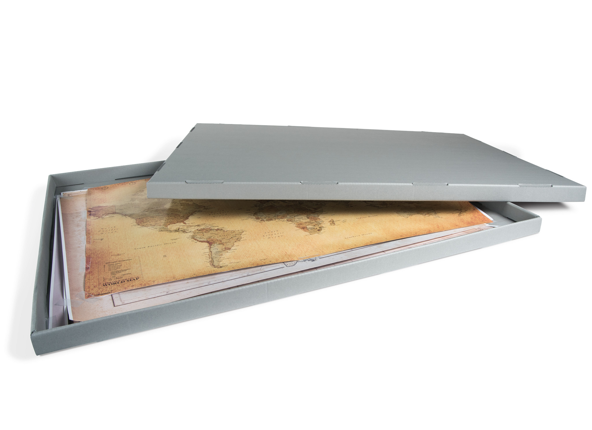 Gaylord Archival® B-Flute Deep Lid Oversize Map & Print Box