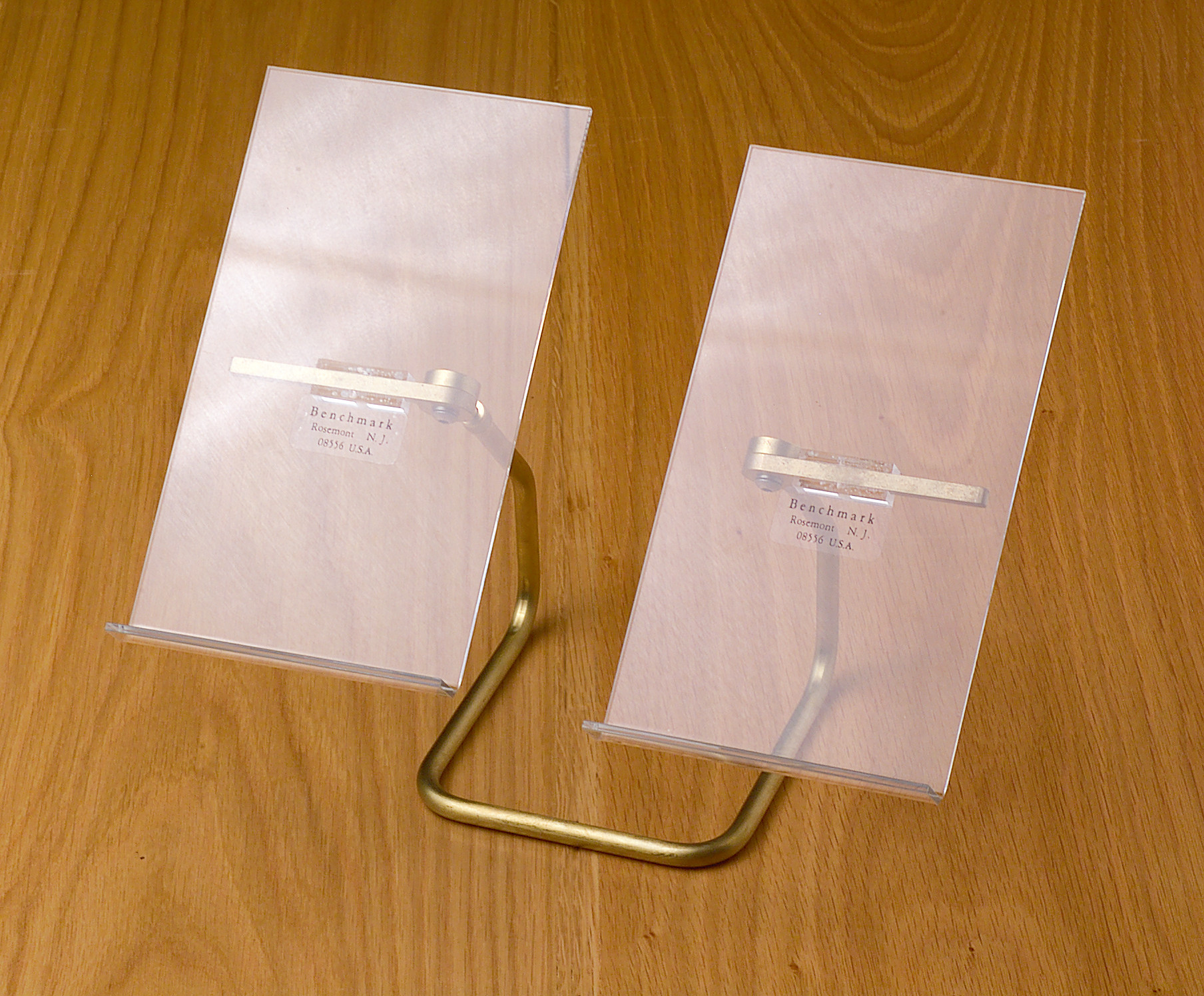 Benchmark Plexiglass & Brass Upright Butterfly Book Mount