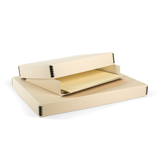 Gaylord Archival&#174; Tan Barrier Board Drop-Front Newspaper/Print Box