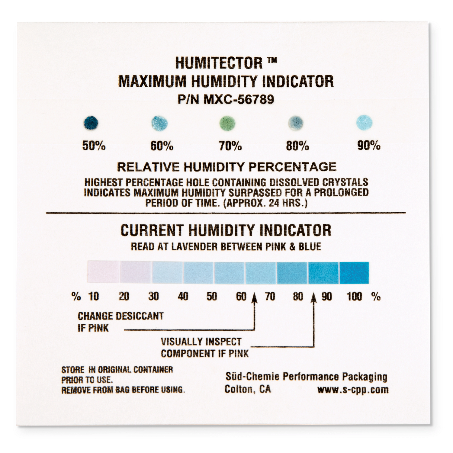 Maximum Humidity Indicator Cards (5-Pack) | Temperature & Humidity ...